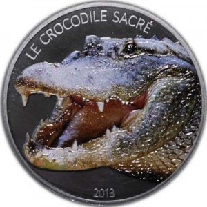1000 франков 2013 Буркина Фасо Крокодил (цветная),  цена, стоимость