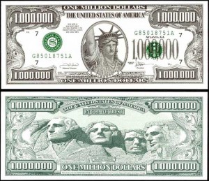 1.000.000  Dollar US, Souvenir-Banknote