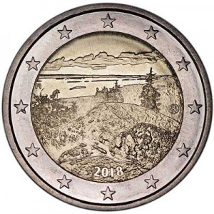 2 Euro 2018 Finland, Koli National Park price, composition, diameter, thickness, mintage, orientation, video, authenticity, weight, Description