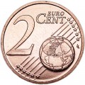 2 цента 2014 Латвия, UNC