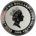 2 Dollars Cook Islands 2006, Boris Pasternak, , silver