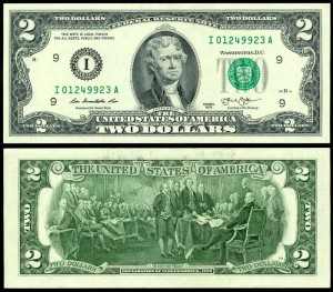 2 доллара 2013 США (I -Миннеаполис), банкнота, хорошее качество XF