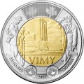 2 Dollar 2017 Kanada Die Schlacht von Vimy Ridge 5 Münzen pro Packung