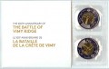 2 доллара 2017 Канада 100-летие битвы за Вими-Ридж, 5 монет в упаковке