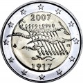 2 евро 2007 Финляндия, 90 лет независимости Финляндии