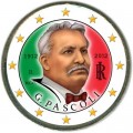 2 euro 2012 Italy, 100 years since the death of the poet Giovanni Pascoli colorized