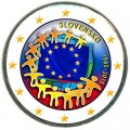 2 евро 2015 Словакия, 30 лет флагу ЕС (цветная)