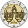 2 евро 2016 Германия, Саксония Цвингер, двор G