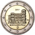 2 евро 2017 Германия, Рейнланд-Пфальц, Порта Нигра, двор J