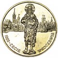 2 злотых 2000 Польша 1000 лет Вроцлаву