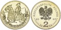 2 Zloty 2007 Polen Die polnische Kavallerie, Knight XV Jahrhundert (Rycerz ciezkozbrojny XV wieku)