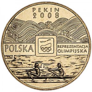 2 zloty 2008 Poland Games of the XXIX Olympiad in Beijing 2008 (Polska Reprezentacia Olimpijska Pekin 2008) price, composition, diameter, thickness, mintage, orientation, video, authenticity, weight, Description