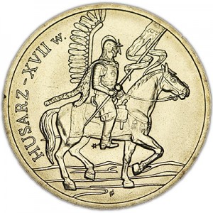 2 злотых 2009 Польша Польская кавалерия: Гусар XVII века (Husarz XVII wieku) цена, стоимость