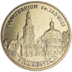 2 zloty 2009 Poland Trzebnica - Sanktuarium sw. Jadwigi series "Historical places" price, composition, diameter, thickness, mintage, orientation, video, authenticity, weight, Description
