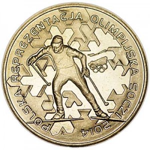 2 злотых 2014 Польша, Польская олимпийская сборная в Сочи 2014 (Polska Reprezentacja Olimpijska Soczi 2014) цена, стоимость