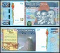 200 кетсаль 2009 Гватемала, банкнота, хорошее качество XF