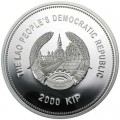 2000 kip 2013 Laos Year of the Snake, silver