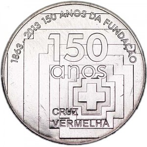 2.50 euro 2013 Portugal 150th Anniversary of the International Red Cross price, composition, diameter, thickness, mintage, orientation, video, authenticity, weight, Description