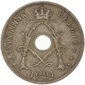 25 сантимов 1921 Бельгия, из обращения