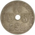 25 сантимов 1938 Бельгия, из обращения