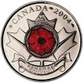 25 центов 2004 Канада Цветок 2004 двор P