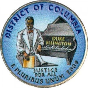 25 центов 2009 США Округ Колумбия (District of Columbia) (цветная) цена, стоимость
