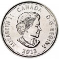 25 cents 2013 Canada, Laura Secord, colored