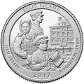 Quarter Dollar 2017 USA Ellis Island 39th National Park, mint mark D