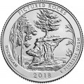Quarter Dollar 2018 USA Abgebildete Felsen 41. Park P