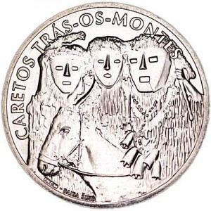 2.5 euros 2017 Portugal, Caretos from Tras-os-Montes price, composition, diameter, thickness, mintage, orientation, video, authenticity, weight, Description
