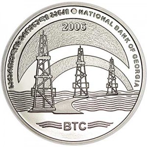 3 лари 2006 Грузия Нефтепровод Баку-Тбилиси-Джейхан цена, стоимость