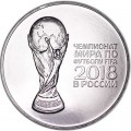 3 rubles 2018 Cup, World Cup FIFA 2018 in Russia in capsul, silver