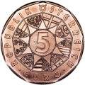 5 евро 2015 Австрия Летучая мышь