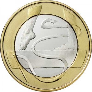 5 евро 2015 Финляндия, Гимнастика цена, стоимость
