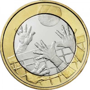 5 евро 2015 Финляндия, Волейбол катание цена, стоимость