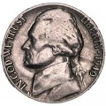 Nickel five cents 1940 US, S, from circulation