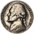 Nickel five cents 1947 US, S, from circulation