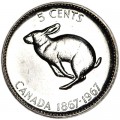 5 центов 1967 Канада 100 лет Конфедерации