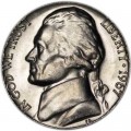Nickel five cents 1967 US, P