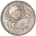 5 центов 1986 Мальта Краб, из обращения