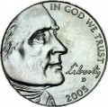 5 Cent 2004 USA Bison, Reise in die West-Serie, minze D