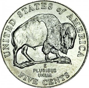 5 cents 2005 USA Buffalo, Westward Journey Series, mint mark P price, composition, diameter, thickness, mintage, orientation, video, authenticity, weight, Description