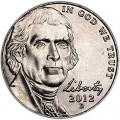 Nickel five cents 2012 US, D