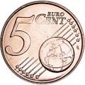 5 центов 2016 Бельгия, UNC