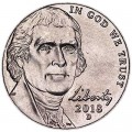 Nickel five cents 2018 US, D
