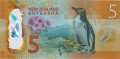 5 долларов 2015 Новая Зеландия, банкнота XF