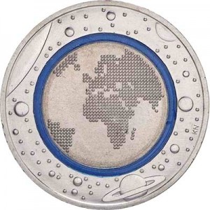 5 евро 2016 Германия, Голубая планета Земля цена, стоимость