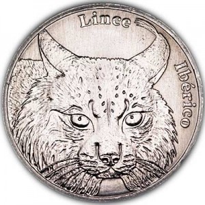 5 euro 2016 Portugal, Iberian lynx price, composition, diameter, thickness, mintage, orientation, video, authenticity, weight, Description