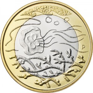 5 euros 2014, Finland, North nature. Waters price, composition, diameter, thickness, mintage, orientation, video, authenticity, weight, Description