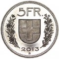 5 франков 2011-2013 Швейцария, из обращения